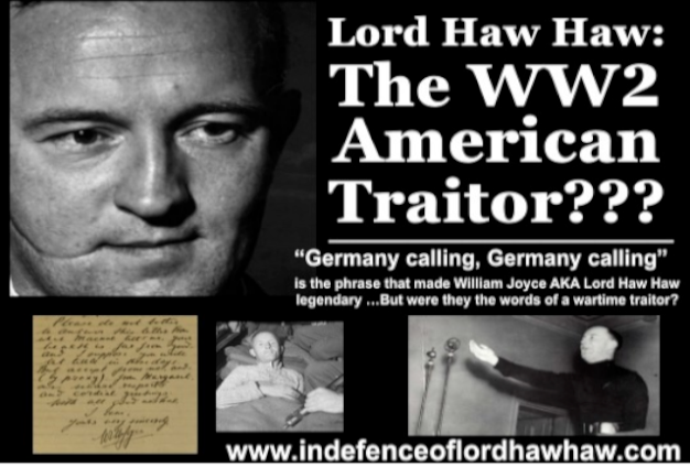 Lord Haw Haw the American Traitor WWII docufiction under development